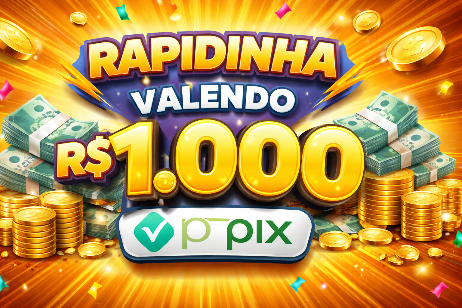 1º RAPIDINHA VALENDO R$ 1.000 no PIX
